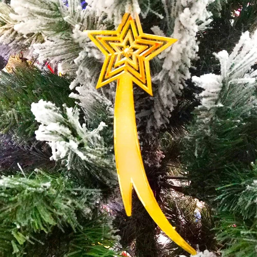 Đồ trang trí noel set 5 sao sẹt trang trí