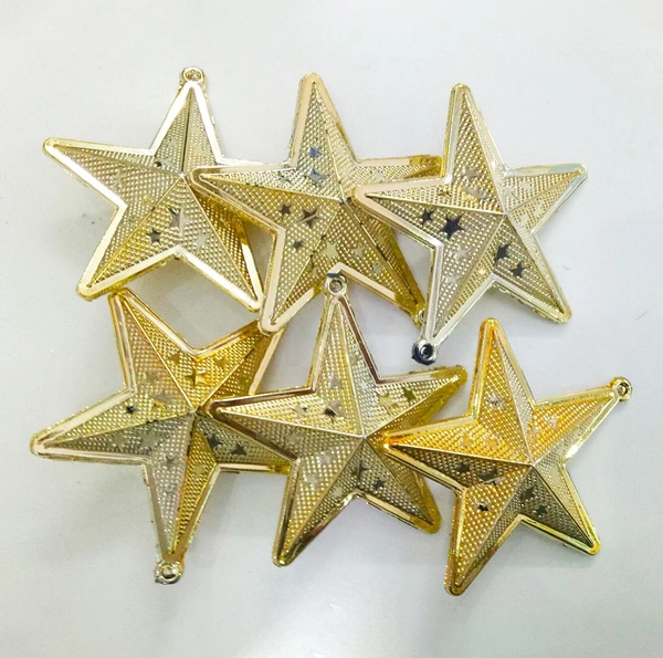 Đồ Trang Trí Noel Set 6 Ngôi Sao Treo Trang Trí