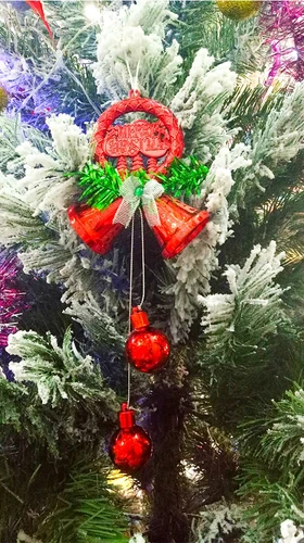 Đồ trang trí noel vòng merry chuông treo