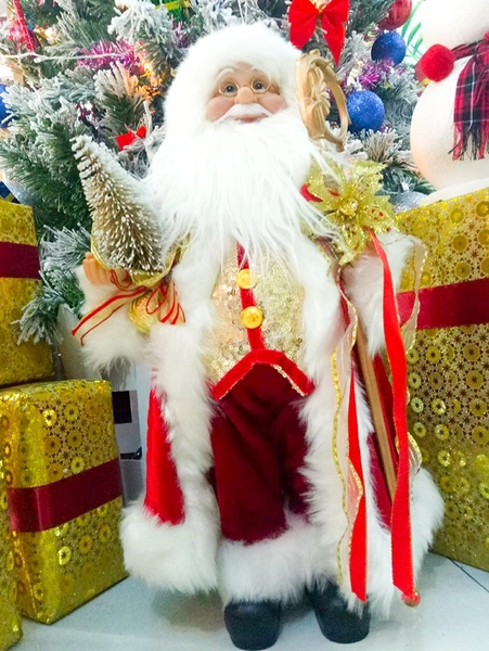 Mô hình ông già noel cao 45cm trang trí tiểu cảnh