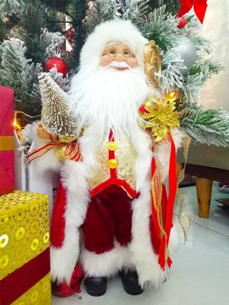 Mô hình ông già noel cao 45cm trang trí tiểu cảnh