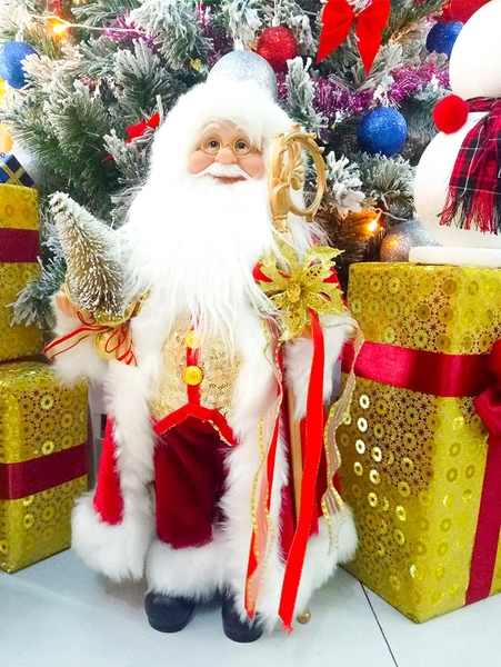 Mô hình ông già noel cao 45cm trang trí tiểu cảnh