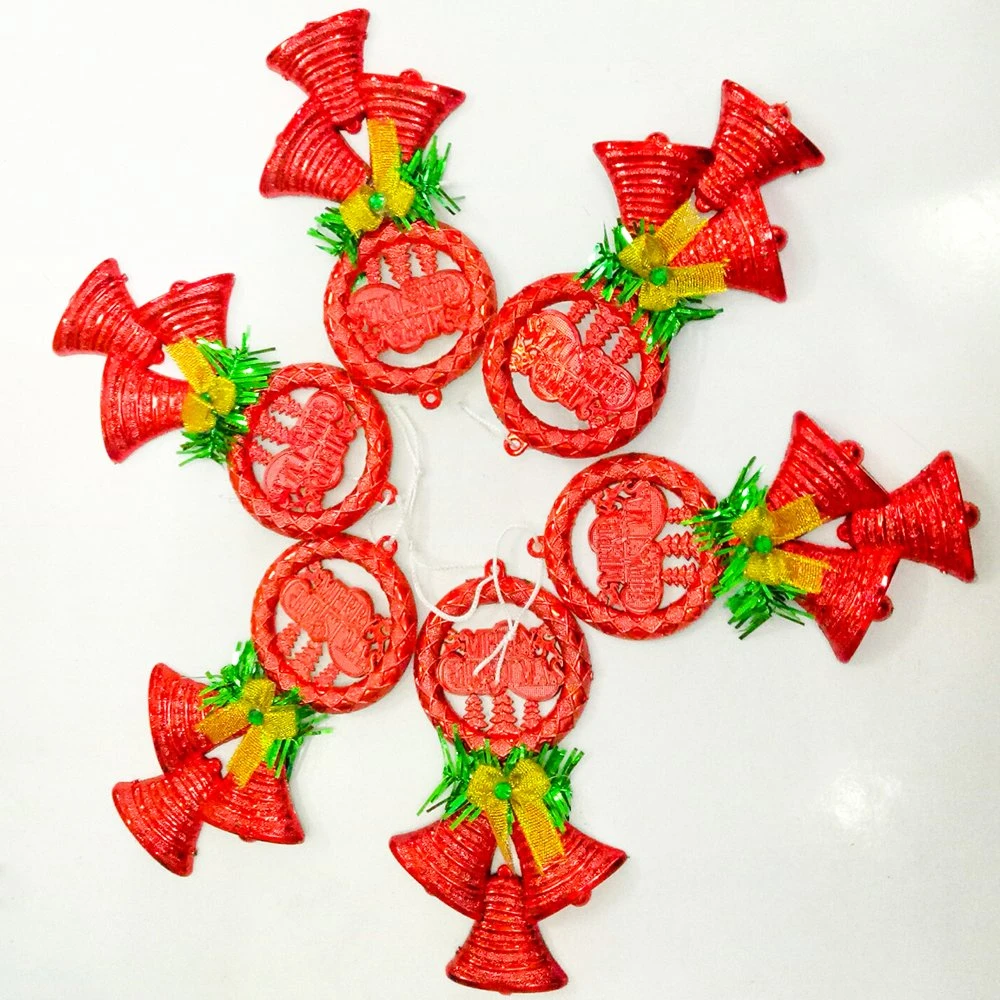 Set 2 vòng treo trang trí noel merry christmas kèm chuông