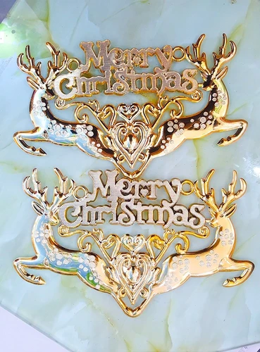 Đồ trang trí noel bảng treo merry christmas và nai