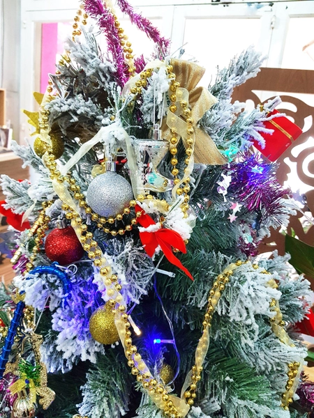 Đồ trang trí noel dây bi treo 25m