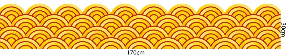 Decal dán chân tường họa tiết vàng