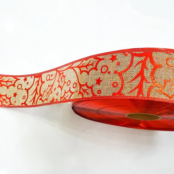 Đồ trang trí noel 10m dây ruy băng họa tiết