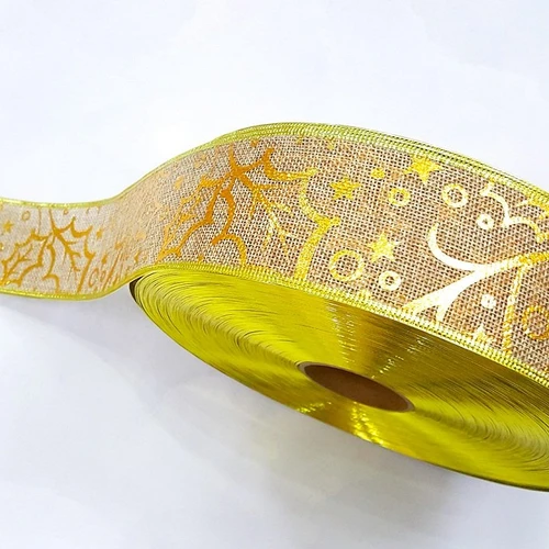 Đồ trang trí noel 10m dây ruy băng họa tiết