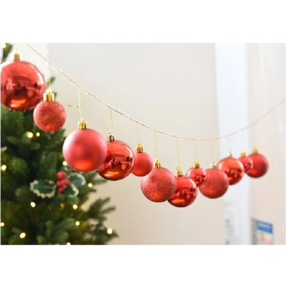 Đồ Trang Trí Noel 6 Quả Châu Mờ 6cm