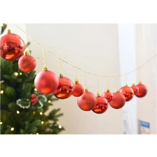 Đồ Trang Trí Noel 6 Quả Châu Mờ 6cm