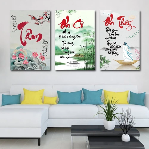 Tranh treo tường thư pháp nhớ ơn thầy cô