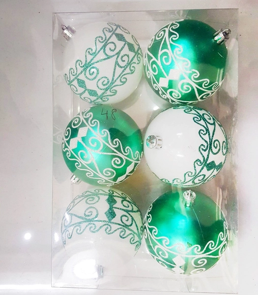 Đồ trang trí noel hộp châu 2 màu size 8cm