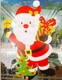 Đồ trang trí noel hình dán 2 mặt ông già noel và quà