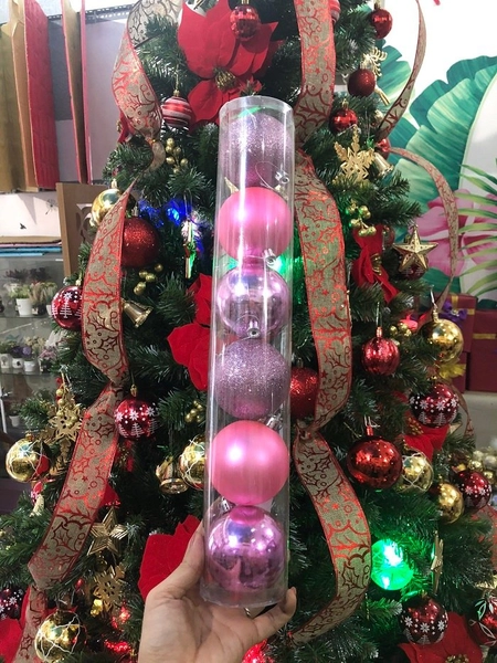 Hộp 6 trái châu 8cm trang trí