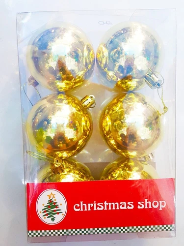 Hộp 6 quả châu 6cm trang trí noel