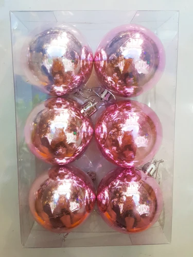 Hộp 6 quả châu 6cm trang trí noel