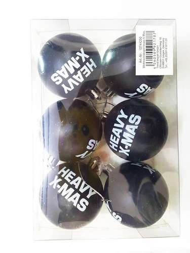 Hộp 6 quả châu 6cm trang trí noel