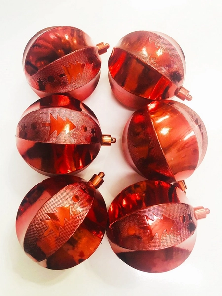 Set 6 quả châu khía trang trí Noel