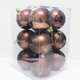 Bộ 12 quả châu nâu 8cm trang trí noel