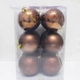 Bộ 12 quả châu nâu 8cm trang trí noel
