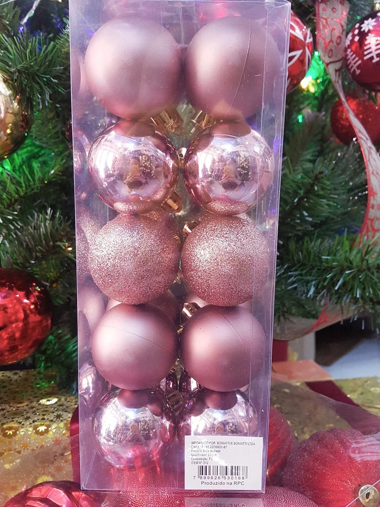 Bộ quả châu nâu đẹp trang trí noel