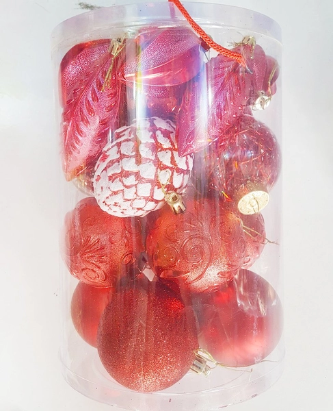 Hộp combo quả thông kèm châu trang trí noel