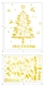 Decal trang trí Cây thông Noel và tuần lộc vàng