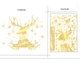 Decal trang trí giáng sinh tuần lộc vàng