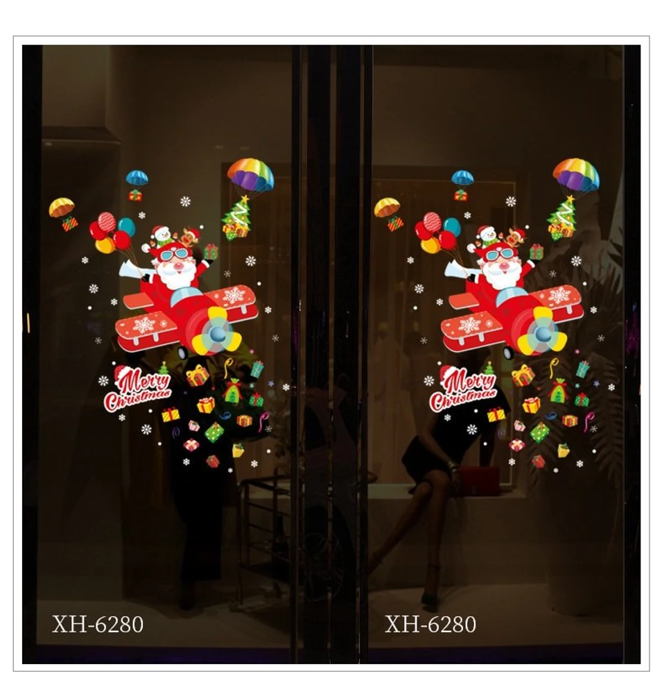 Decal trang trí giáng sinh hình ông già noel