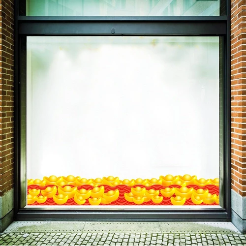 Decal trang trí tết chân tường thỏi vàng may mắn