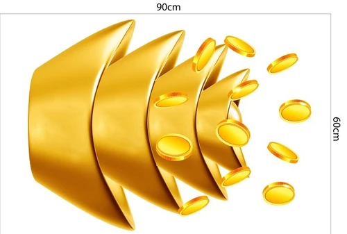 Decal trang trí tết thỏi vàng tài lộc