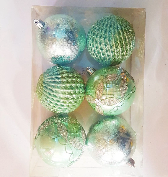 Đồ trang trí noel hộp châu 2 màu size 8cm