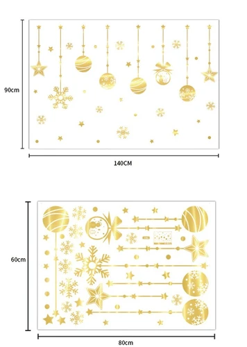 Decal trang trí cửa kính noel 2021