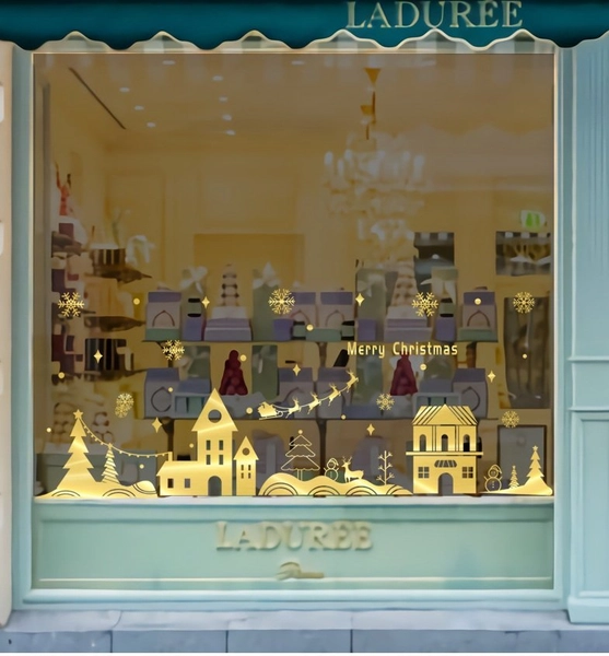 Decal trang trí giáng sinh thành phố