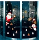 Decal trang trí giáng sinh ông già noel tuần lộc và người tuyết