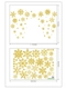 Decal trang trí noel bông tuyết vàng nhiều kích thước