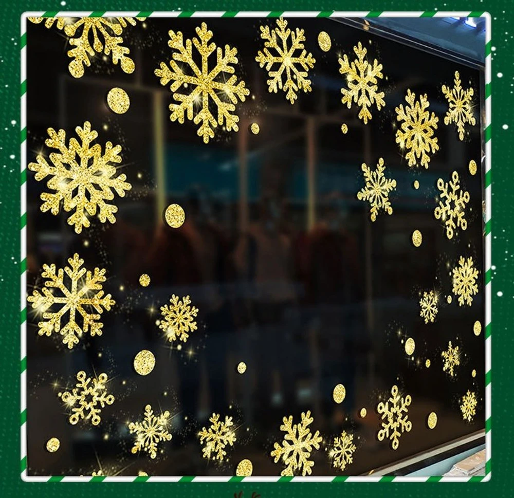 Decal trang trí noel bông tuyết nhiều kích thước