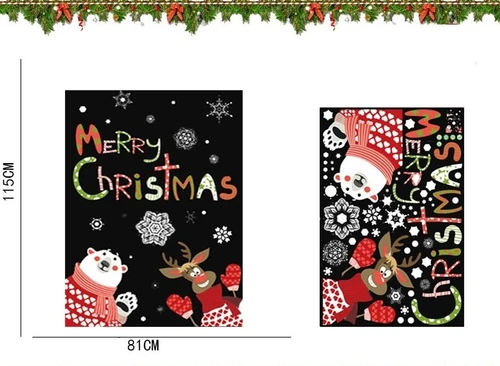 Decal trang trí noel Gấu tuyết và tuần lộc