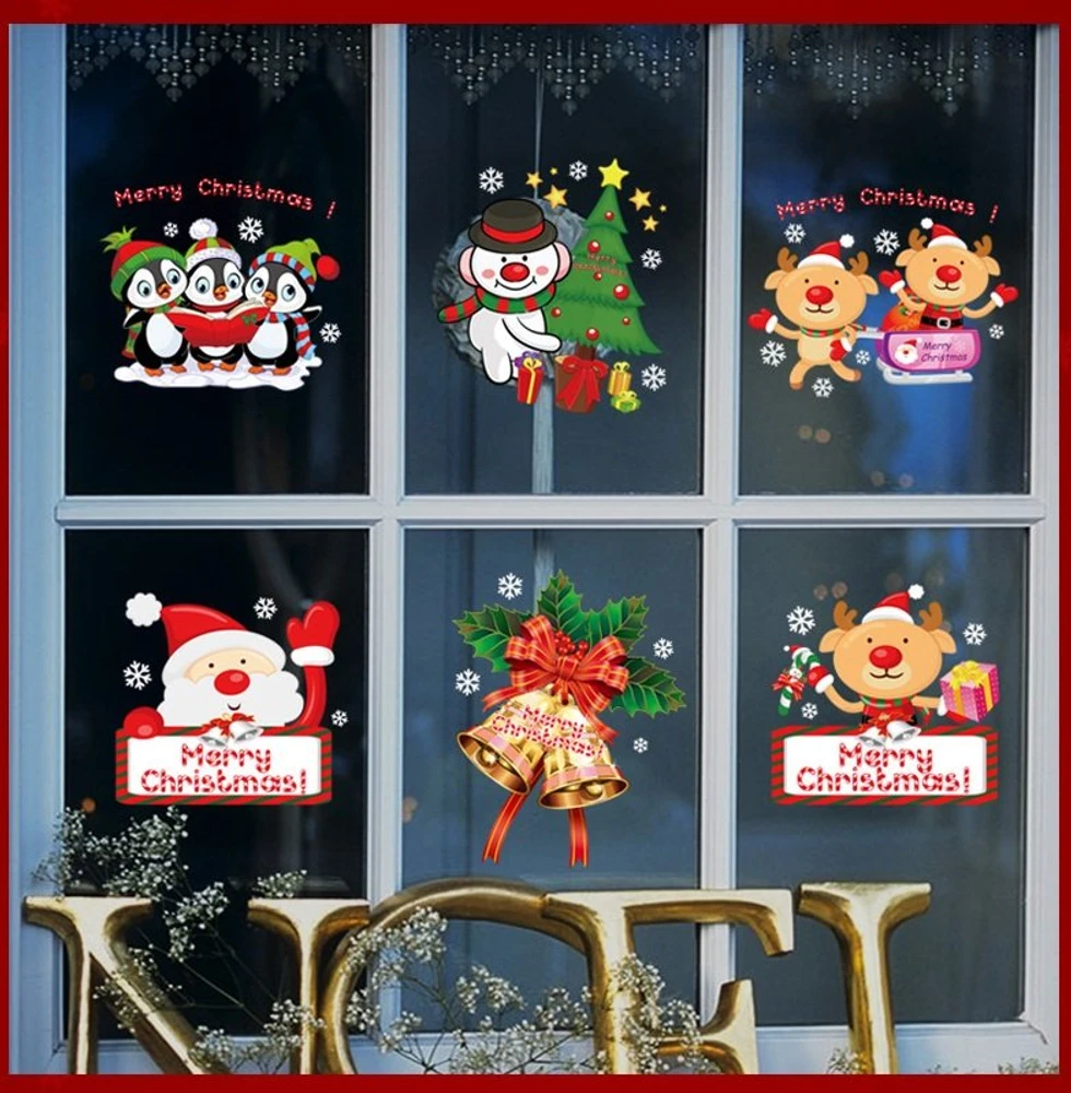 Decal trang trí noel Giáng sinh an lành mẫu 4