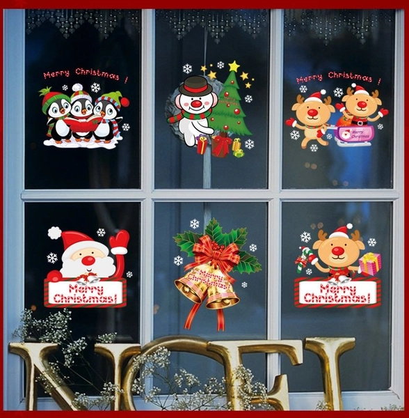 Decal trang trí noel Giáng sinh an lành mẫu 4