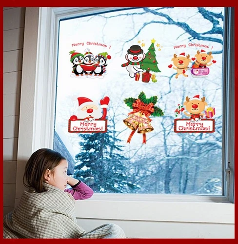 Decal trang trí noel Giáng sinh an lành mẫu 4