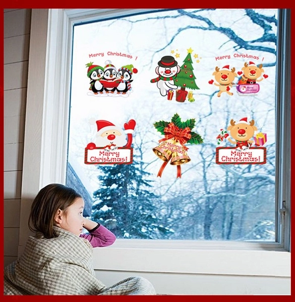 Decal trang trí noel Giáng sinh an lành mẫu 4