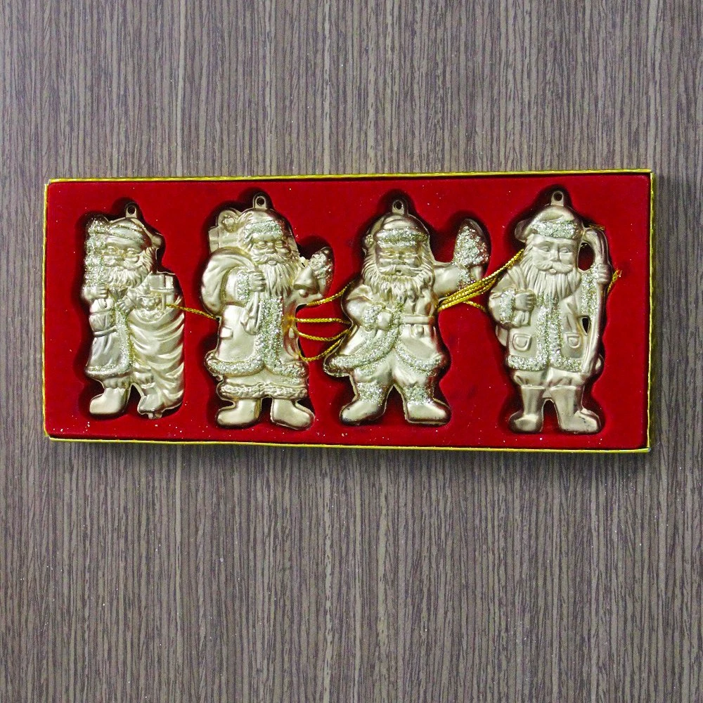 Hộp 4 hình ông già noel treo trang trí noel
