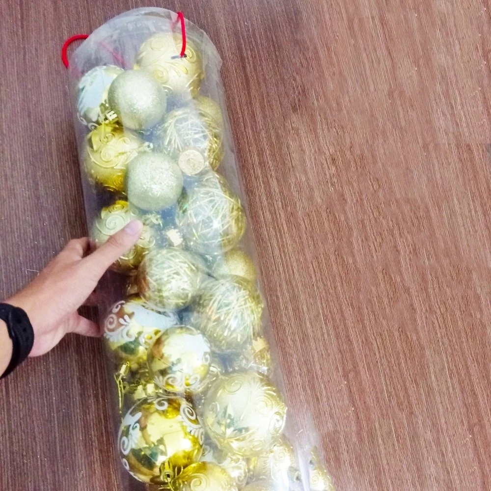 Hộp quả châu vàng cao cấp trang trí noel