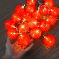 Dây đèn treo hình cầu trang trí tết dài 4m