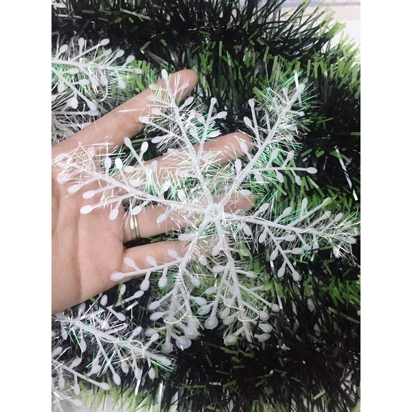 15 bông tuyết kim tuyến size 11cm trang trí noel (1 bịch 3 bông)