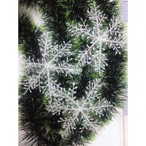 Combo 15 bông tuyết kim tuyến size 15cm trang trí noel