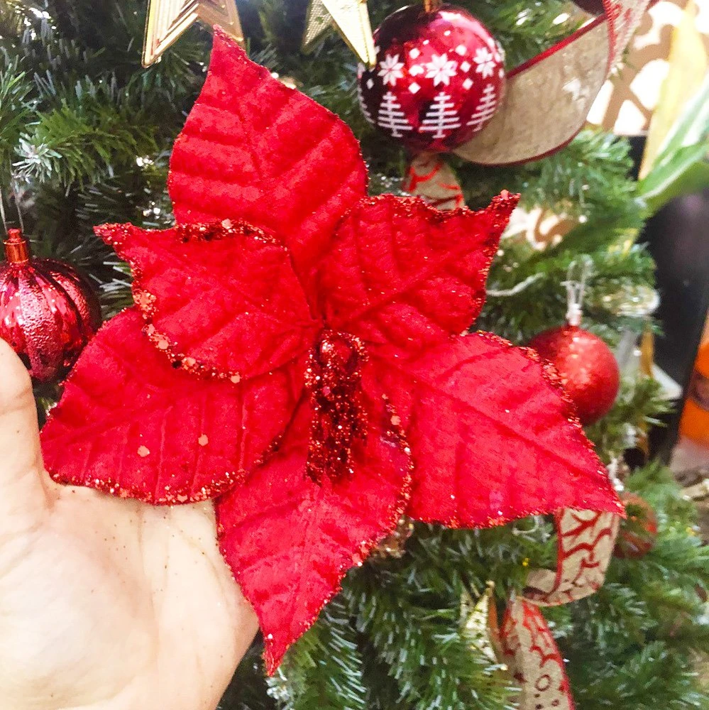 Hoa tầm gửi đỏ trang trí noel