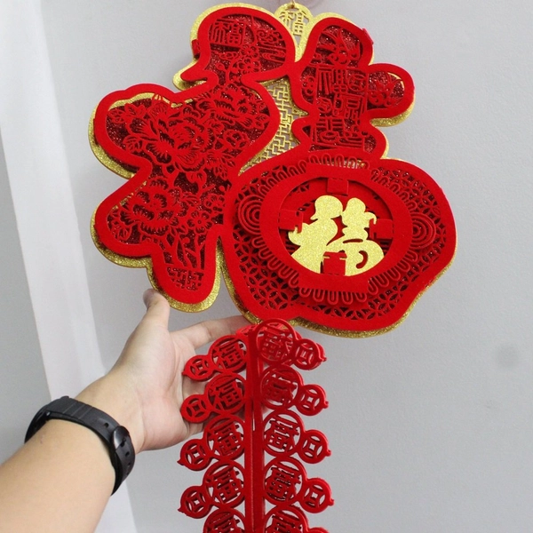 Chữ phúc họa tiết trang trí tết