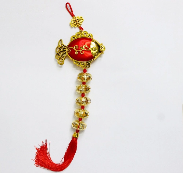 Lộc treo hình cá kèm lục lạc trang trí tết